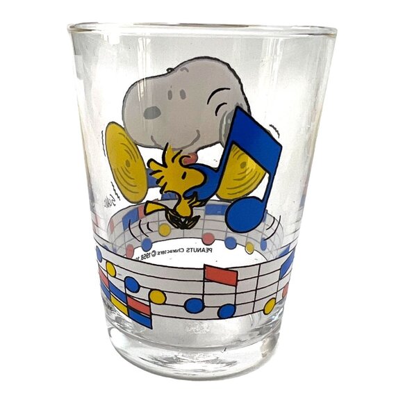 Snoopy Woodstock 4 oz Juice Glasses Set of 3 Sasaki Glass with Original Box - Picture 5 of 12